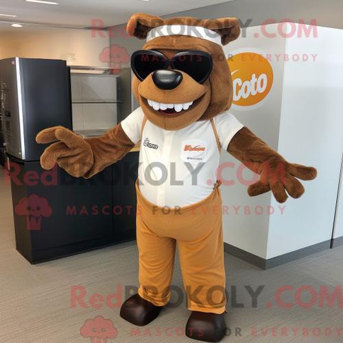 Personnage De Costume De Mascotte Redbrokoly Tan Bbq Ribs Habillé A... on Productcaster.