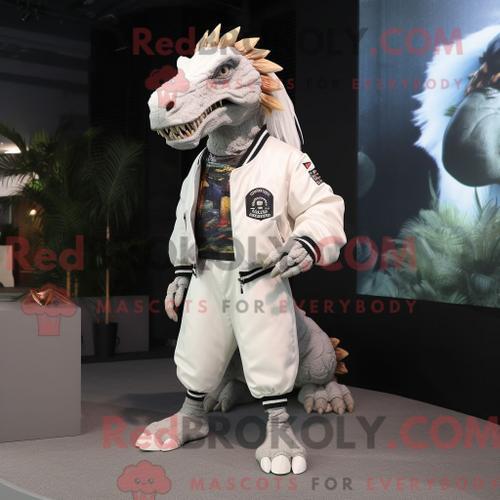 Costume Mascotte Redbrokoly De Spinosaure Blanc Personnage Habillé ... on Productcaster.