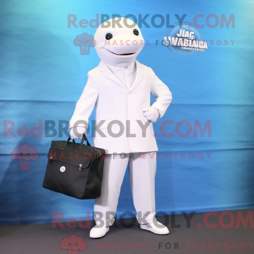 Costume De Mascotte Redbrokoly De Béluga Blanc Personnage Habillé D... on Productcaster.