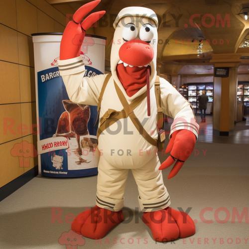 Personnage De Costume De Mascotte Redbrokoly De Biscuit De Homard C... on Productcaster.