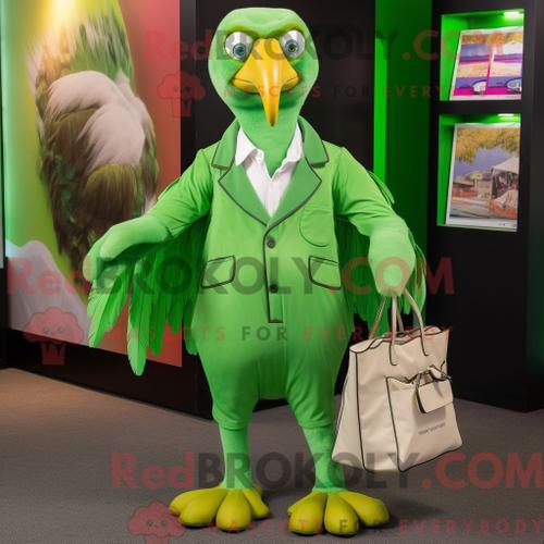 Personnage De Costume De Mascotte Redbrokoly De Vautour Vert Citron... on Productcaster.