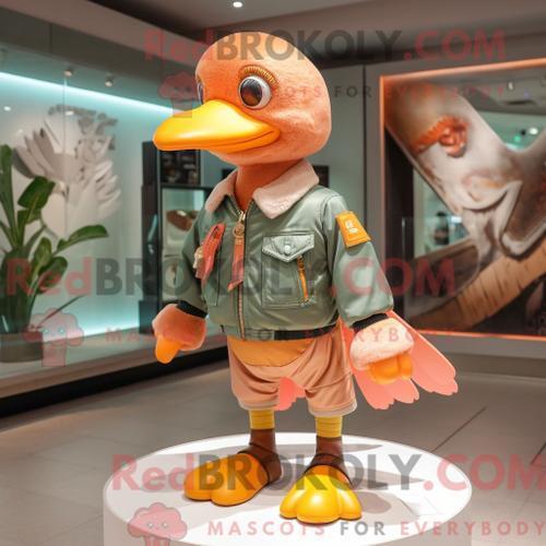 Costume De Mascotte Redbrokoly Peach Dodo Bird Personnage Habillé A... on Productcaster.