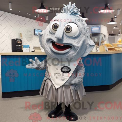 Costume De Mascotte Redbrokoly Silver Fish And Chips Habillé Avec U... on Productcaster.