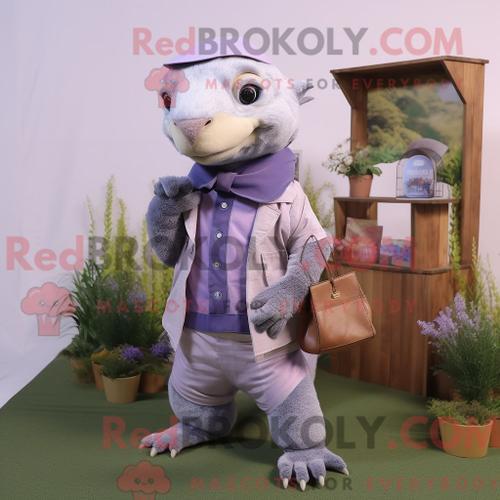 Personnage De Costume De Mascotte Redbrokoly De Pangolin Lavande Ha... on Productcaster.