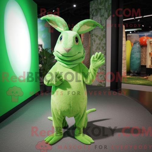 Costume De Mascotte Redbrokoly De Lapin Sauvage Vert Citron Habillé... on Productcaster.