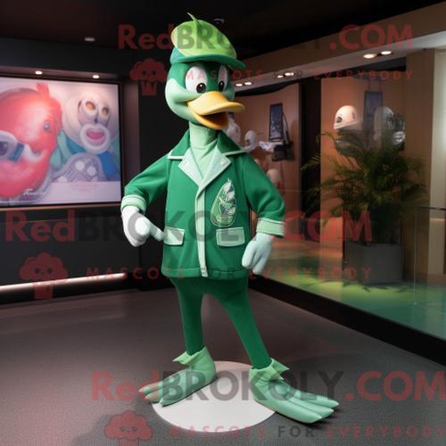 Personnage De Costume De Mascotte Redbrokoly De Cygne Vert Habillé ... on Productcaster.