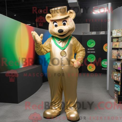 Costume De Mascotte Redbrokoly Tan Pot Of Gold Habillé Avec Une Com... on Productcaster.