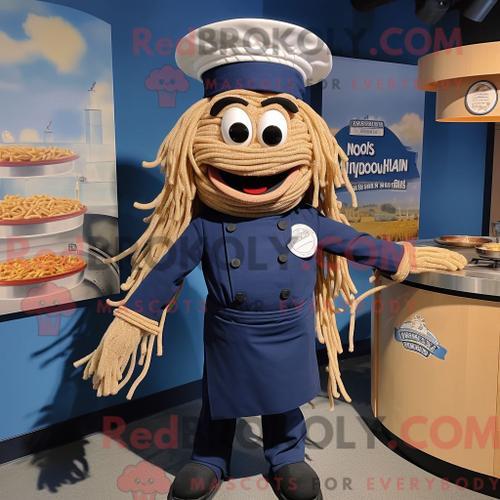 Costume Mascotte Redbrokoly De Spaghetti Bleu Marine Habillé D Un G... on Productcaster.