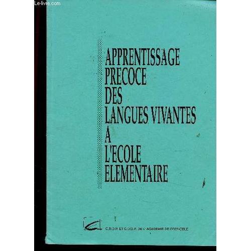 Apprentissage Précoce Des Langues Vivantes À L École Élémentaire on Productcaster.