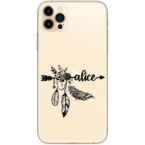 Coque Iphone 13 Avec Votre Prénom 6 Fleur Noir on Productcaster.