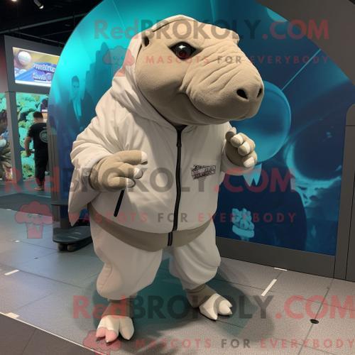 Costume Mascotte Redbrokoly De Glyptodon Blanc Personnage Habillé D... on Productcaster.