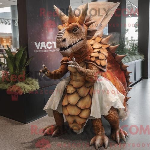 Costume De Mascotte Redbrokoly De Triceratops Rouille Personnage Ha... on Productcaster.