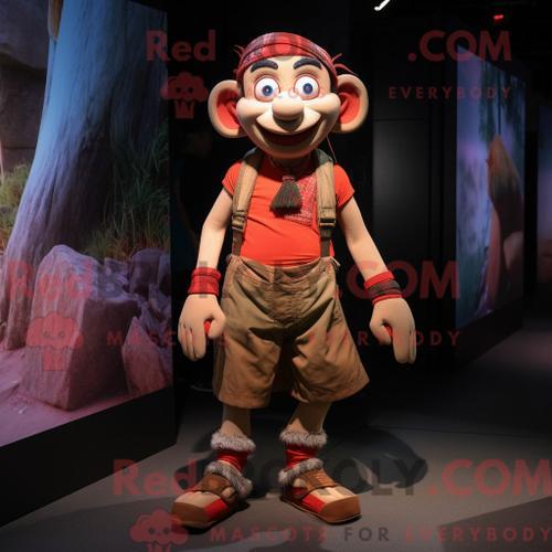 Personnage De Costume De Mascotte Redbrokoly Acrobat Habillé D Un S... on Productcaster.