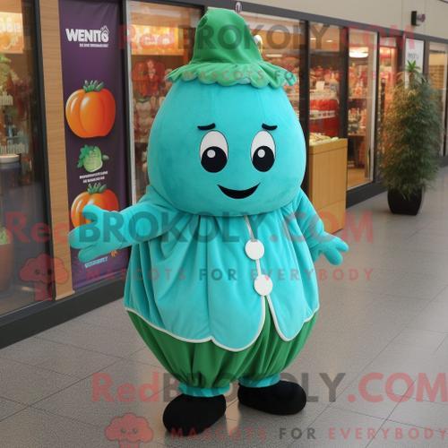 Costume De Mascotte Redbrokoly De Melon Turquoise Personnage Habill... on Productcaster.