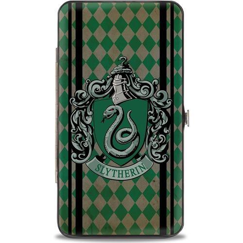 - Portefeuille à charnière - Serpentard Crest Stripes/Diamonds Gree... on Productcaster.