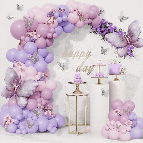 Violet Butterfly Violet Butterfly Violet Butterfly Ballon Guirlande... on Productcaster.