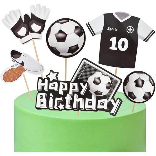 6 Pièces Football Cake Topper Décoration, Décoration De Gateau D'an... on Productcaster.