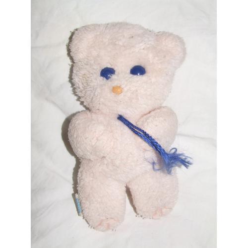 Ours Pastel Rose Yeux Bleus Doudou Peluche on Productcaster.