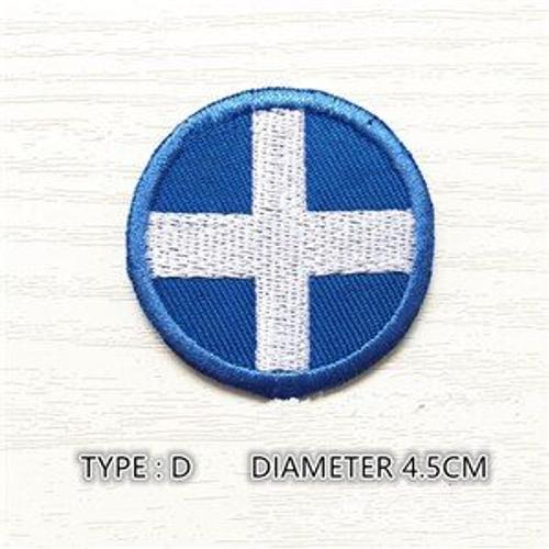 Type D -Patchs De Drapeau Rond Brodés De Qualité,Patch De Badge À C... on Productcaster.