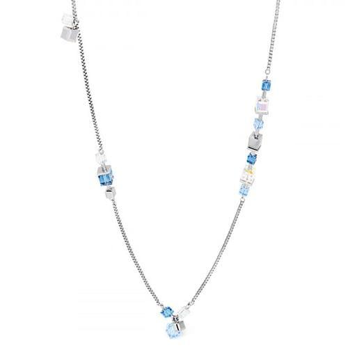 Collier Long Coeur De Lion Geocube Argent-Bleu on Productcaster.