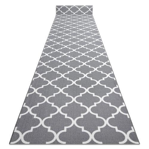 57x870 Cm Tapis De Couloir Antidérapant 57 Cm Trèfle Marocain Gris ... on Productcaster.