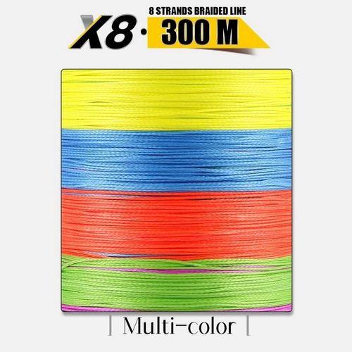 Multicolor 300m-8 Strands 0.8 -Fil De Pêche Multifilament 100 Pe, 8... on Productcaster.