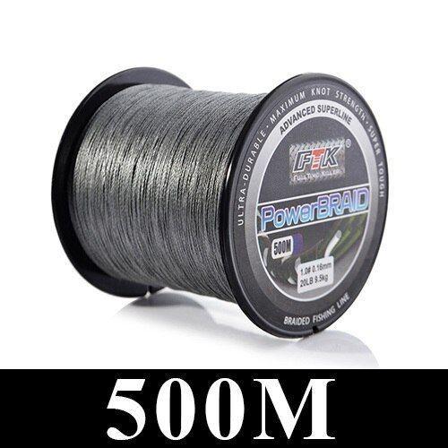 Grey 500m-0.18mm-22lb -Fil De Pêche Tressé Pe,Ligne Multifilament,3... on Productcaster.