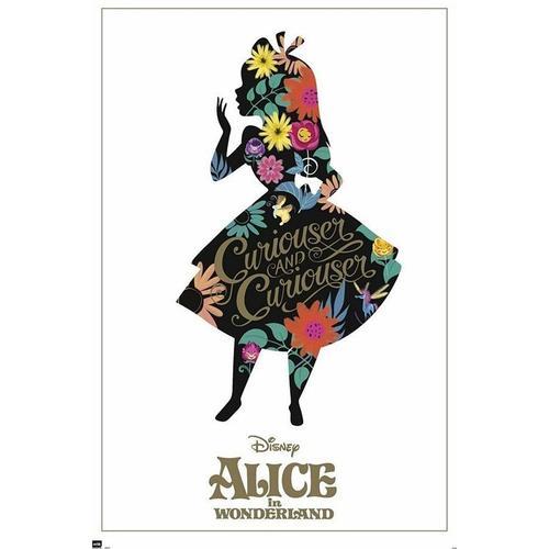 Alice In Wonderland - Silhouette - Effet Doré - 61x91,5cm - Affiche... on Productcaster.