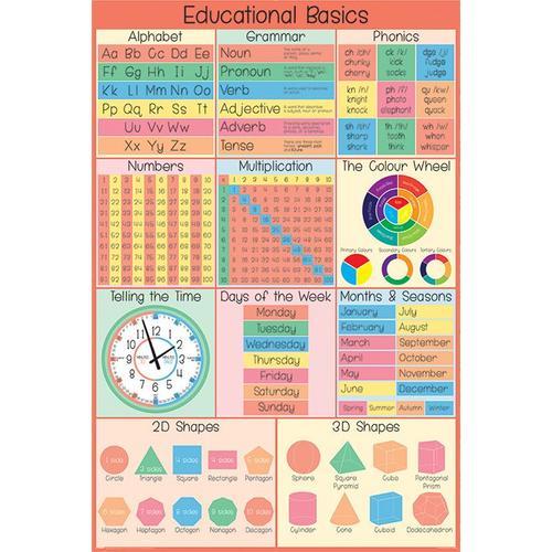 Educational Basics - Les Basics De L'éducation - 61x91,5cm - Affich... on Productcaster.