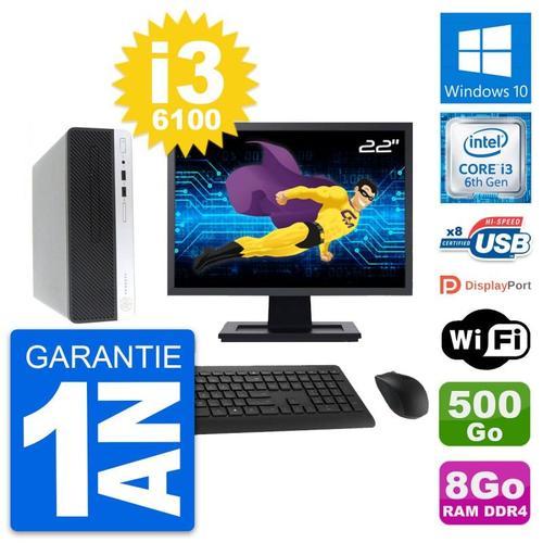 PC HP ProDesk 400 G4 SFF Ecran 22" i3-6100 RAM 8Go Disque 500Go Win... (Reconditionné) on Productcaster.