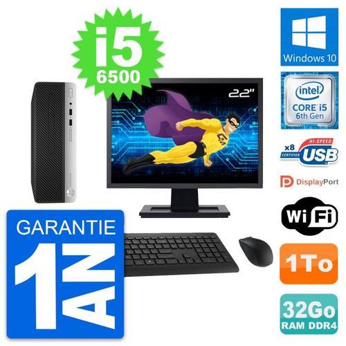 PC HP 400 G4 SFF Ecran 22" Intel i5-6500 RAM 32Go Disque Dur 1To Wi... (Reconditionné) on Productcaster.