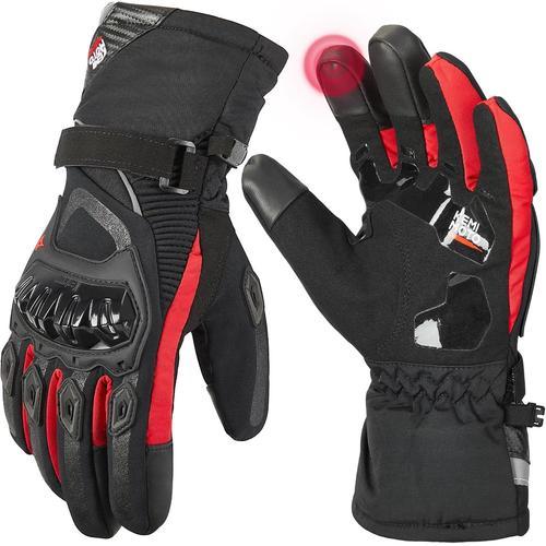 Rouge Rouge Rouge 2kp Ce Gants De Moto Hiver Homologués, Gants À Tr... on Productcaster.