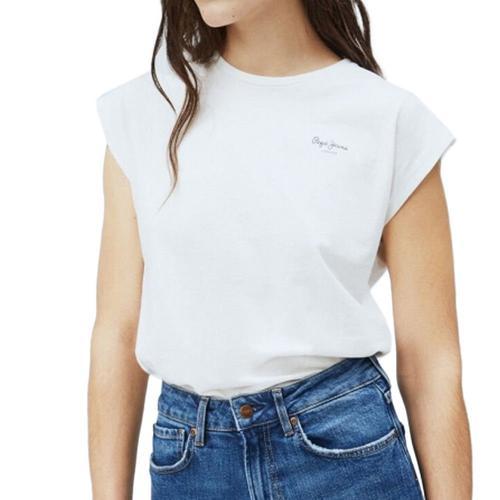 T-Shirt Blanc Femme Pepe Jeans Bloom on Productcaster.