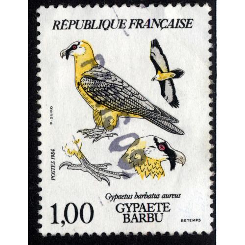 Timbre : 1984 Gypaète Barbu Gypaetus Barbatus Aureus,République Fra... on Productcaster.