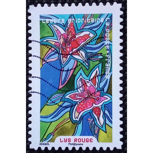 France 2016 Timbre Oblitéré Yt 1308 - Lys Rouge - Carnet Fleurs À F... on Productcaster.