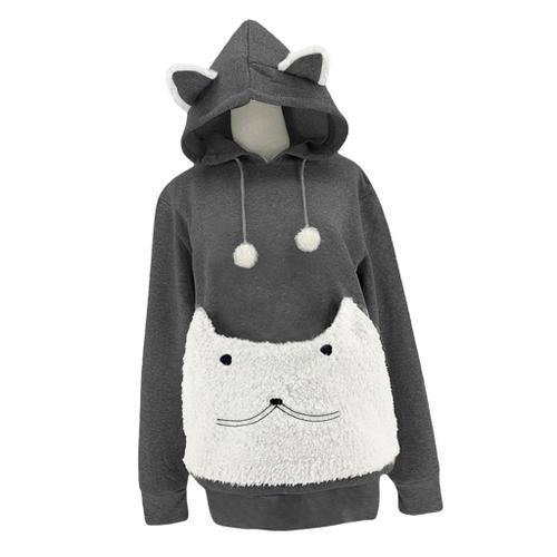 Sweat À Capuche Chat Sweat À Capuche Femme L Fs8907 on Productcaster.