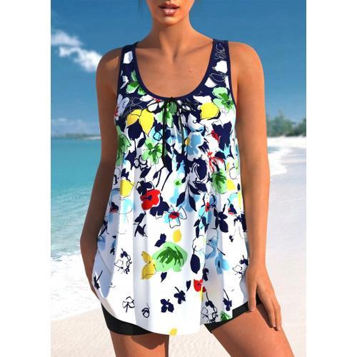 Maillot De Bain Imprimé Floral Pour Femmes, Deux Pi, 2022 Xxxl Fs1098 on Productcaster.