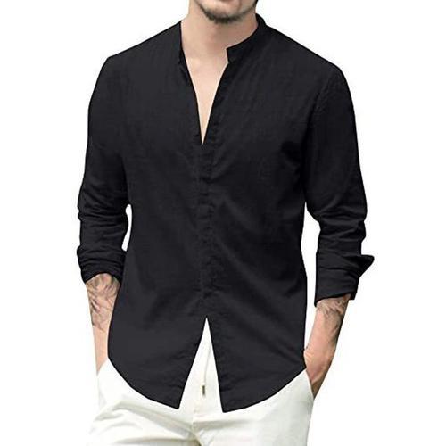 2024 Chemise En Lin Pour Hommes Lâche Mode Chemise Surdimensionnée ... on Productcaster.