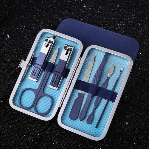 7pcs Bleu - Ensemble De Ciseaux Coupe-Ongles, Pinces À Peau Morte, ... on Productcaster.