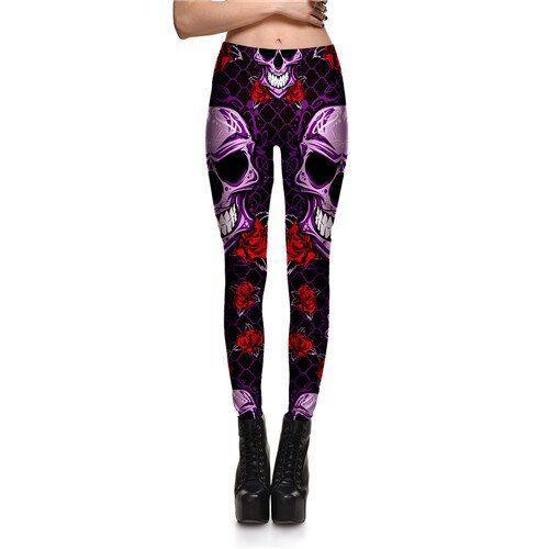 Meilleures Ventes! Leggings De Fitness À Imprimé De Crâne Pour Femm... on Productcaster.