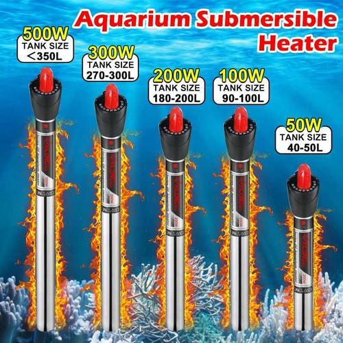 Chauffe Eau Submersible Pour Aquarium, 50w/100w/200w // 300w/500w, ... on Productcaster.