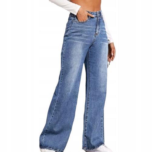 Jeans Pour Femmes Confortables Et À La Mode Avec Jambes Larges Et T... on Productcaster.