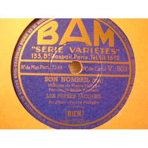 Les Frères Jacques Son Nombril Pierre Philippe/Petiveau 78t Bam Ex++ on Productcaster.