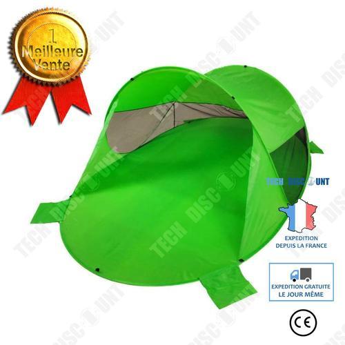 Tente De Plage Anti Uv Pop Up 240 Cm X 140 Cm X 90 Cm Vert + 1 Sac ... on Productcaster.