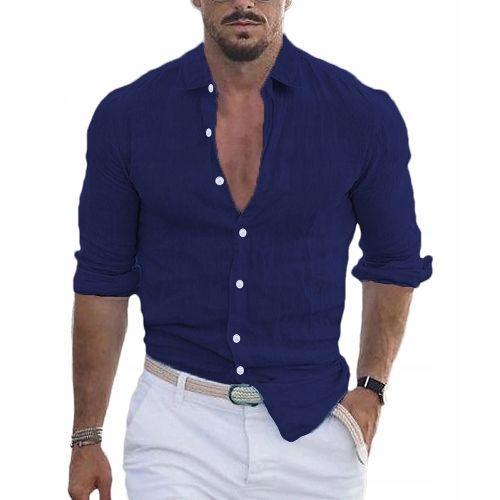 Chemise Décontractée En Coton Pour Hommes Avec Col Montant, À La Mo... on Productcaster.