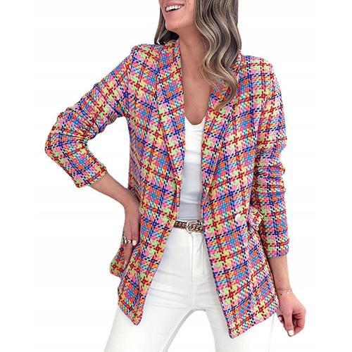 Blazer Femme Colors À Carreaux Avec Doublure L Fs10143 on Productcaster.