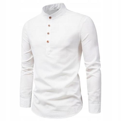 Chemise Classique En Lin Aéré Pour Hommes, Chemise Décontractée À C... on Productcaster.