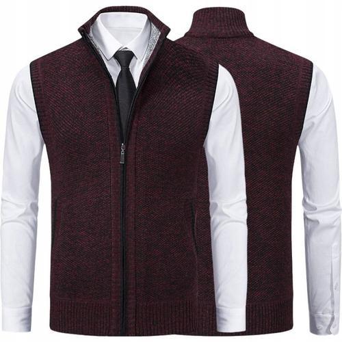 Gilet Pull Chaud Pour Hommes À La Mode Avec Col Montant, Col Roulé,... on Productcaster.