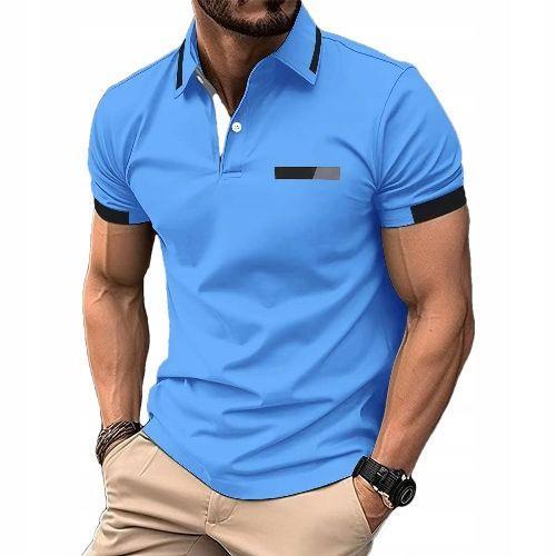 Polo À Manches Courtes Pour Hommes À La Mode Couleurs S-3xl M Fs18374 on Productcaster.