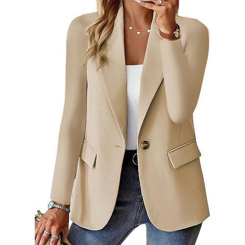 Blazer À Manches Drapées Décontractées Pour Femmes Élégantes Classi... on Productcaster.